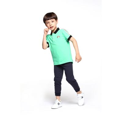 China Short Hot Sale Boy's Short Sleeve Boy's Polo Shirt Fabrics Eco-Friendly Kids Boys Coats Green for sale