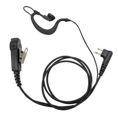 China Large PTTs Walkie Talkie Earpiece 2 Pin G Shape Earphone Headset With Two PTTs Mic Apply To Motorola 2 Way Radio for sale