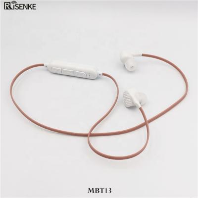 China RISENKE MBT13 Wireless In-Ear Headphones With Mic Earbud Bass Stereo BT 4.2 Magnetic Earbuds For Running for sale