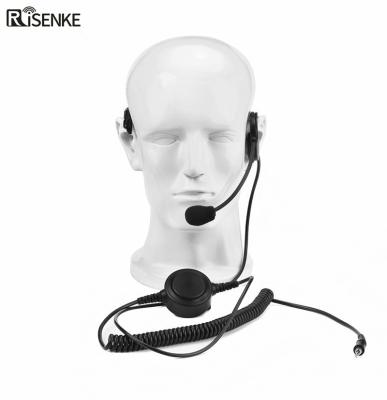 China Large Round Neck Band RISENKE TH3 PTTs Tactical Earphone Military Army Headset Earphone For Summit 2 WAY RADIO for sale