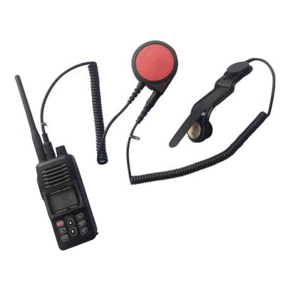 China Solidly Wear Big Red Round TH7 Push To Talk PTTs Gooseneck Pipe Microphone Tactical Headset For Walkie Talkie Two Way Radio for sale