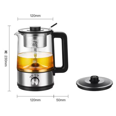 China OUMETE Spray Steam Thermostatic Teapot Glass Kettle OMT-PC1020 A combinação perfeita de saúde e estilo à venda