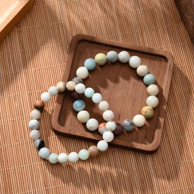 China FASHIONABLE Ethnic Natural Pure Color Stone Bracelet Amazon Style Fashion Beaded Bracelet for sale