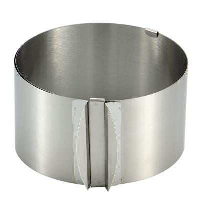 China Sustainable Bakery Tools Cookware Stainless Steel Cake Mold Stretchable Mousse Ring for sale