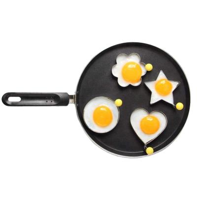 China Sustainable Stainless Steel Fried Egg Mold , Ring Shaped Eggs With Plastic Handle for sale