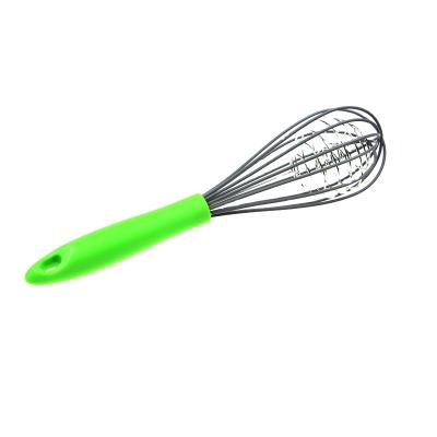 China Sustainable Color Cooking Tool 11 Inch New Design Silicone Beater / Egg Beater For Kitchen Tools for sale