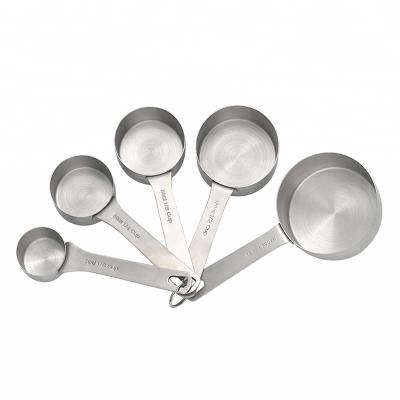 China Stocked Hot Sale 5 Pcs Stainless Steel Baking Measuring Cups for sale