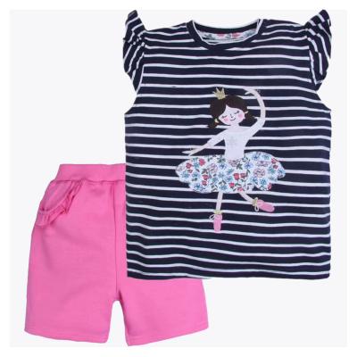 China 2021 New Summer 2pcs Cotton Factory Wholesale Newborn Fashionable Cheap High Quality Anti-shrink HOT Babies T-shirt for sale