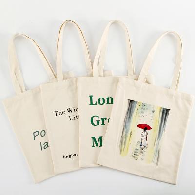 China Custom 100% Cotton Handled Organic Plain Women Handbag Shopping Bags With Logo Shopping Tote Bags Cheap for sale