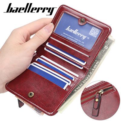 China Waterproof Robo Accept Custom Women Pinch Wallet Wholesale Zero Card Fashion Zipper Ladies Short Simple Wallet Bag Retro for sale