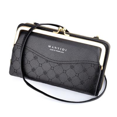 China Fashionable zippered wallet women Robo mobile phone bag women mini purse waterproof simple diagonal cross bag long shoulder bag for sale