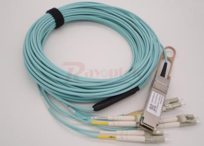 China 1m 40G QSFP+ Optical Transceiver to 4 Duplex  LC Breakout Active Optical Cable for sale