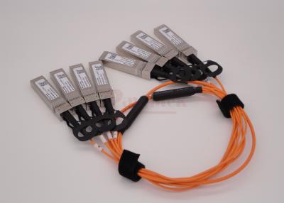 China OM2 40G aktiver Ausbruch AOC des Kabel-Ethernet-Getriebe-4xSFP+ 5M zu verkaufen