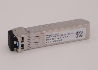 중국 LC 10G SFP+ CWDM 송수신기 호환성 10km 1610nm 단일 모드 섬유 판매용