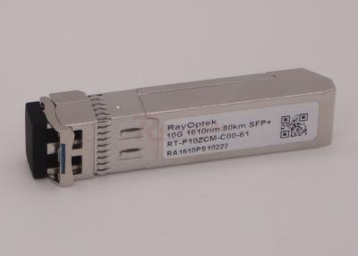 Κίνα συνδετήρας Ethernet LC πομποδεκτών ινών 80km 1610nm SFP+ CWDM 10G προς πώληση