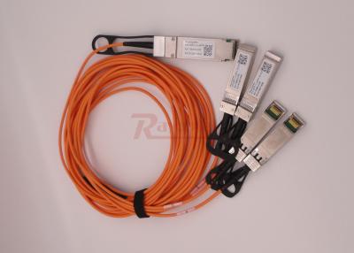 Κίνα Οπτικό Fan-out AOC τετραγώνων καλωδίων qsfp-4sfp-9M 40G AOC μήκος 9 μέτρων προς πώληση