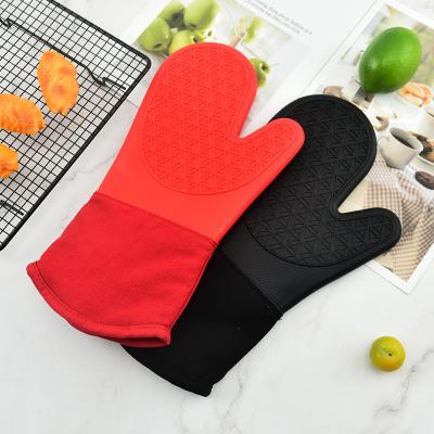 China Amazon Modern Hot Selling Anti-Slip Thicken Silicone Oven Gloves High Temperature Resistance Kitchen Glove for sale