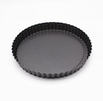 China 4 Inch Quiche Pizza Pan Round Pizza Cake Baking Tray Sustainable Non-Stick Tart Carbon Steel Mold With Removable Loose Bottom Tart Pie Pan for sale