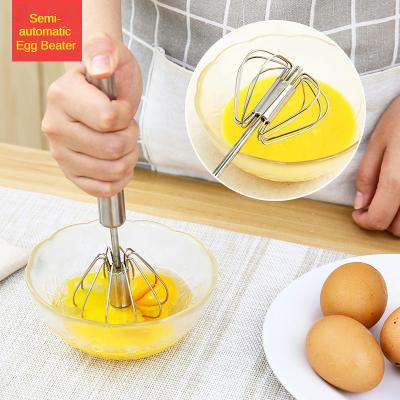 China Sustainable Hot Semi-automatic Hand Beater Hand Mixers Amazon Three Size Manual Kitchen Egg Beater for sale