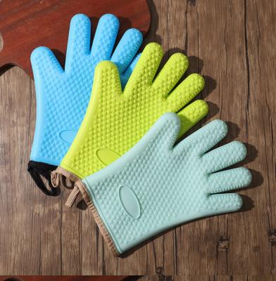 China Stocked Proximity Baking Mitts Silicone Material High Temperature Resistance Gloves for sale