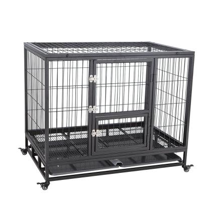 China Breathable Indoor Outdoor Heavy Duty Iron Wire Dog Cage For Large Dogs for sale