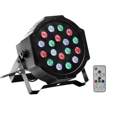 China New Fashion DMX512 18leds Chip Residential RGB Sound Activated Indoor LED Par Effect DJ Light Stage Party for sale