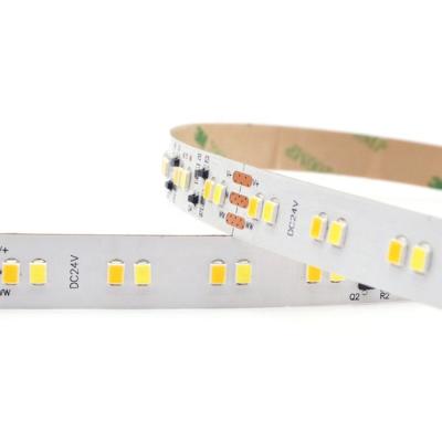 China Residential high density49.2ft 1800leds 2835 color temperature changing double CCT 2800k 4000k 6000k warm white led soft ribbon for hallway for sale