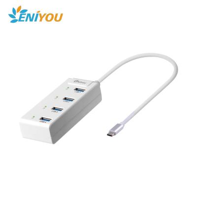 China Supplier USB Type C 4 Hub Data Transfer Top To Ports USB 3.0 HUB OEM Shenzhen Manufacturer for sale