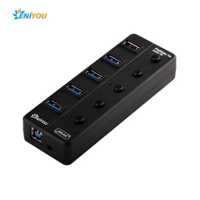 China Wholesale High Speed ​​USB3.0 5Gbps 5 USB 3.0 Port Hub With 1 Fast Charging Port Factory Manufacturer for sale