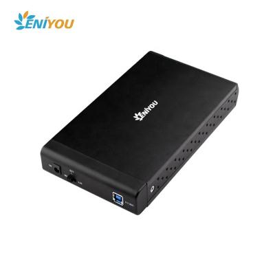 China Factory Wholesale 3.5 Inch HDD Hard Drive Case Aluminum Enclosure Box USB 3.0 to SATA Support up to 8TB HDD for sale