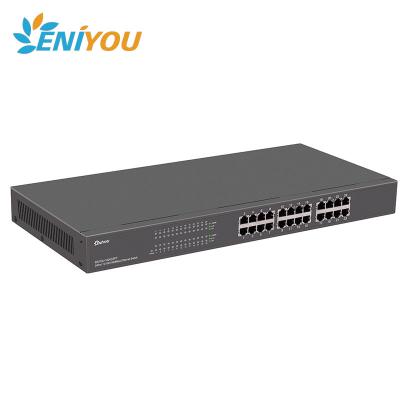 China SNMP Factory Supply Aluminum Alloy Rack Mounted 24 Port 10/100/1000 Mbps Gigabit Ethernet Switch for sale