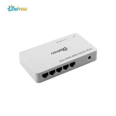 China High Quality VLAN Support Factory Supply 5 Port 1G Gigabit Ethernet Network Switch Hub For Computer Network for sale