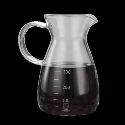 China WITH LID 500ml Coffee Pot Pour Over Coffee Maker Custom LOGO High borosilicate glass coffee pot with handle for sale