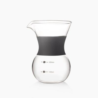 China WITH LID Heat Resistant Borosilicate Glass Coffee Maker Pour Over Glass Coffee Pot Style with pressure nozzle for sale