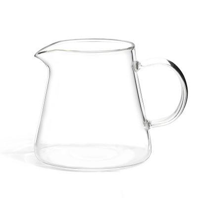 China WITH LID High quality 240ml pressure nozzle glass coffee pot Convenient with glass handle for sale