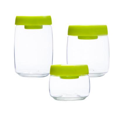 China Sustainable Factory direct sales creative glass storage tank kitchen condiment storage tank candy tank for sale