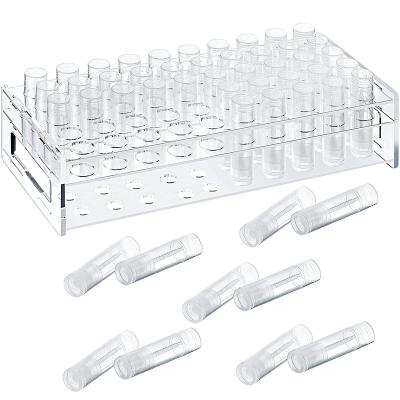 China BSCI Factory 50 Holes Acrylic Lipstick Test Tube Holder Container Detachable Lipstick Holder Lipstick Tube R for sale