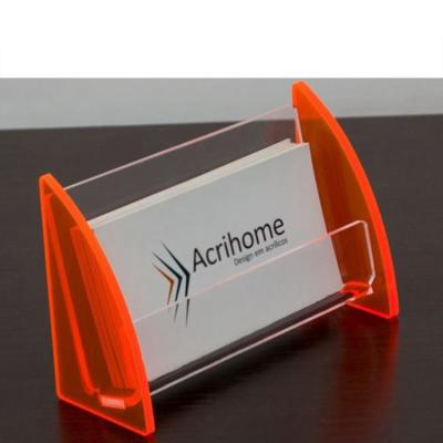 China BSCI Eco-friendly Factory Business Card Holder Colorful Acrylic Name Card Display Racks Desktop Business Card Holder for sale