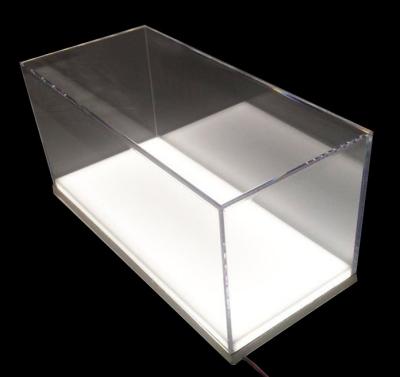 China Universal use for storing accessories and other small items handmade led light up acrylic display box for stock number plexiglass display case for sale