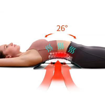 China Lumber Portable Back Spine Relief Body Massager Adjustable Back Stretcher With Heating Stone for sale