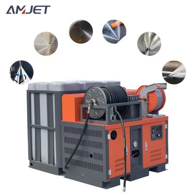 China Clean the sewer AMJ gasoline high-pressure sewer cleaning machine 72lpm 200bar sewer high-pressure cleaning machine for sale