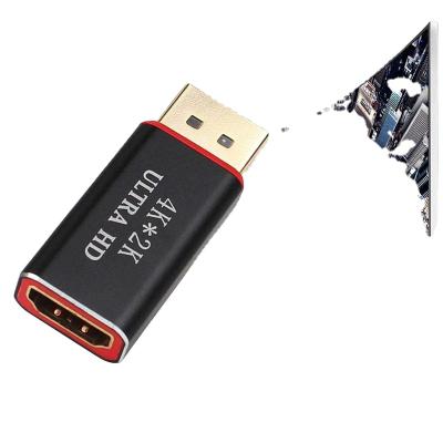 China High Quality Black Gold Plated 4K*2K Male to Female DisplayPort DP to HDTV Converter Adapter for HDTV DP2HD for sale