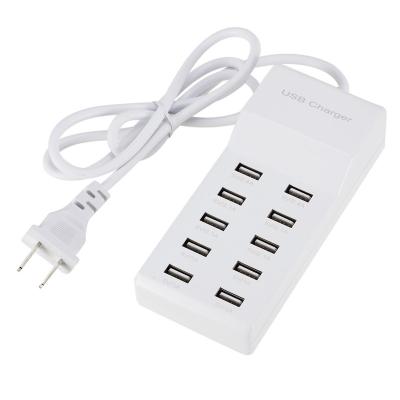 China Portable Multi Fast Desktop Travel Charger Power Charging Band Cell Phone 10 Ports USB Charger for sale