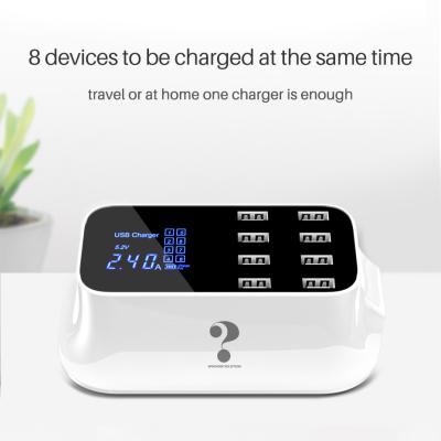 China UniversalÂ   Multiple Charger Adapter USB Charger Station Led To Show Adapter Fast Desktop Strip Power Charging Mobile USB Charger for sale