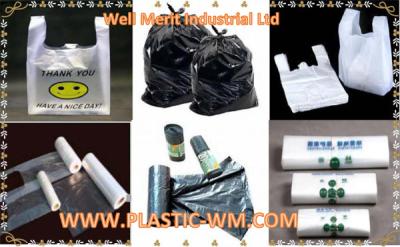 China HDPE&LDPE Plastic Bags Shopping Bags Garbage Bag Bags on Roll T-shirt Bags for sale