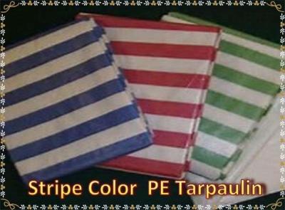 China HDPE Stripe Tarpaulin Stripe Tarp   Stripe  waterproof  Tarpaulin sheet for sale