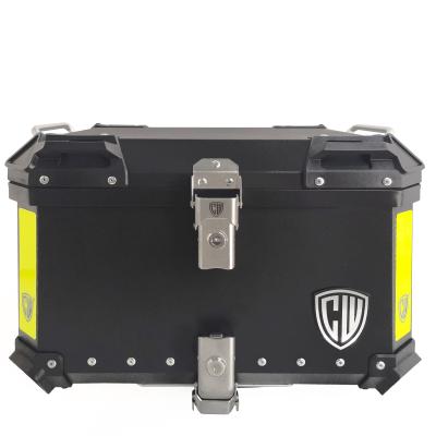 China Black 50L Motorcycle Waterproof Aluminum Tail Box Top Box For Storage CHENGWEI for sale