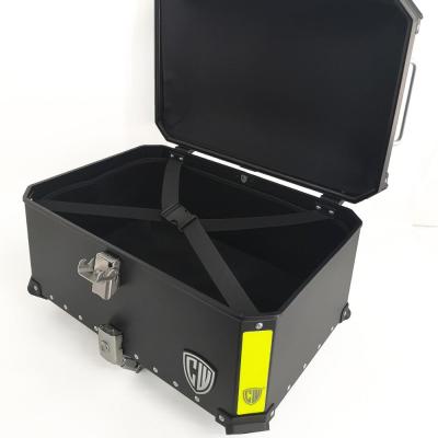 China Large Capacity 60Liter Waterproof Aluminum Motorcycle Box Food Delivery Waterproof Alloy Box for sale