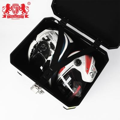 China Large Capacity 60Liter Alloy Waterproof Aluminum Motorcycle Storage Box Waterproof Box for sale