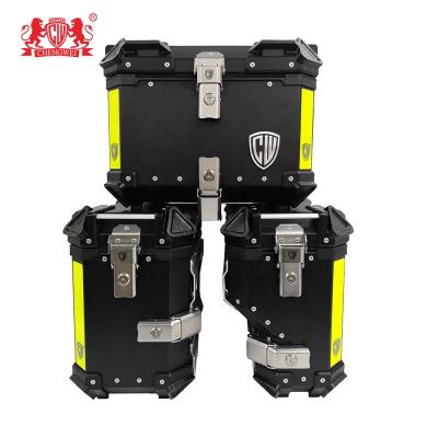 China W5-SET 40L+32L CHENGWEI Motorcycle Aluminum Side Aluminum Case Top Box With Quick Structure for sale